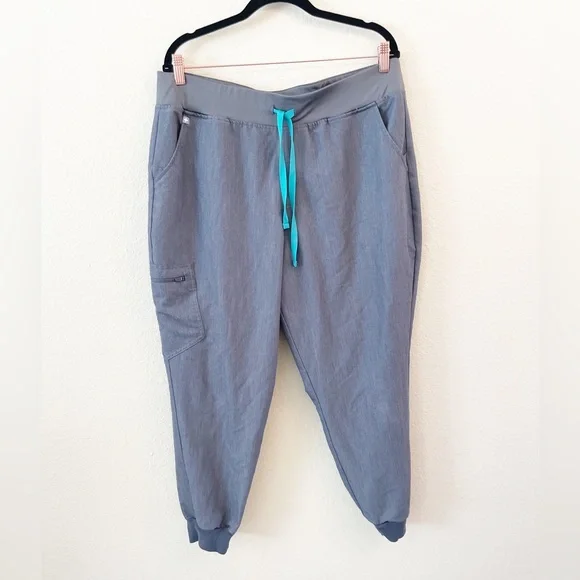 FIGS High Waisted Zamora
Tech Jogger Scrub
Pants Graphite Size XXL/P or 2XL P - Picture 4 of 16